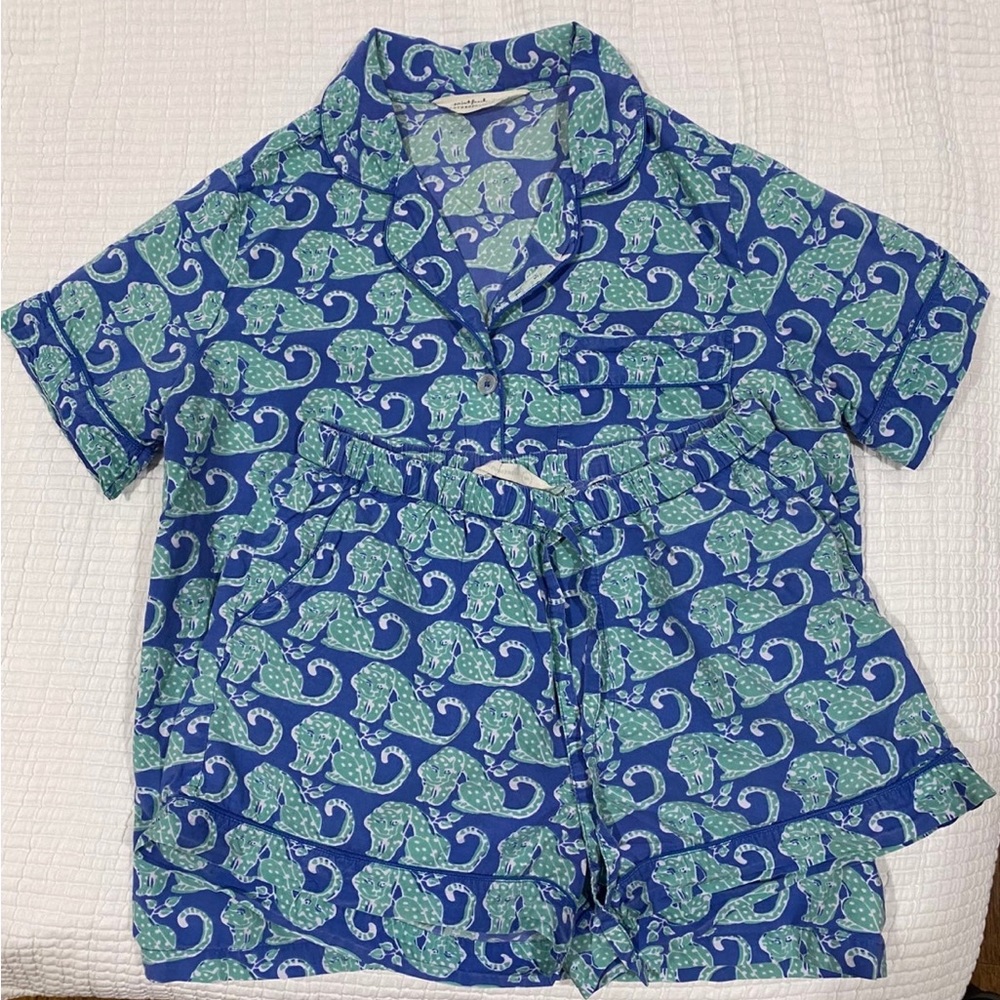 Print fresh short leopard pajama set